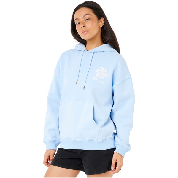 2025 Rip Curl Dames Shore Break Heritage Hoodie 0AKWFL - Light Blue